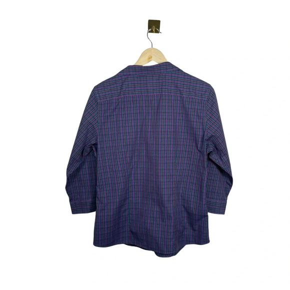 L.L. Bean Women’s Wrinkle Free Plaid Button Down in Red/Purple Multi Size M - Picture 8 of 8